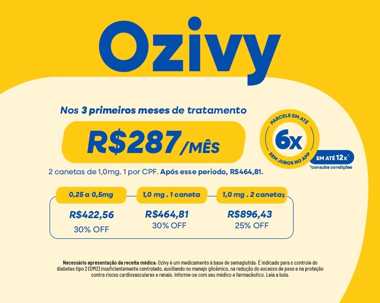 Ozivy na Farmácia Nissei com preço baixo