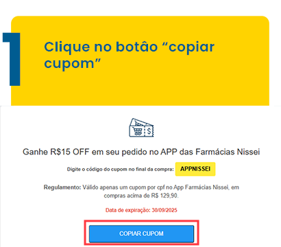 Copiar cupom Nissei